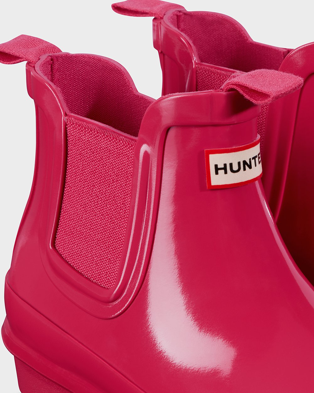 Kids Hunter Original Big Gloss - Chelsea Boots Pink - 5016-VJBFN